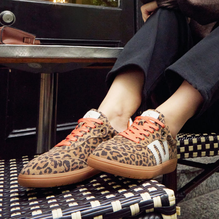 LE SANSA JUNO LEOPARD PRINT ORANGE - Women Sneakers - Collective Shoes 