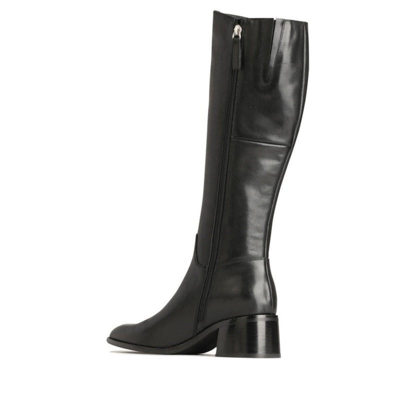 EOS Wyoming black high boots with sleek exterior and comfortable inside view, stylish footwear by EOS.