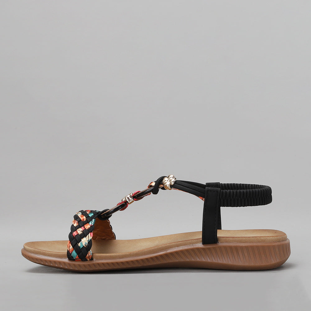 CC RESORTS XTRA BLACK MULTI - Women Sandals - Collective Shoes 