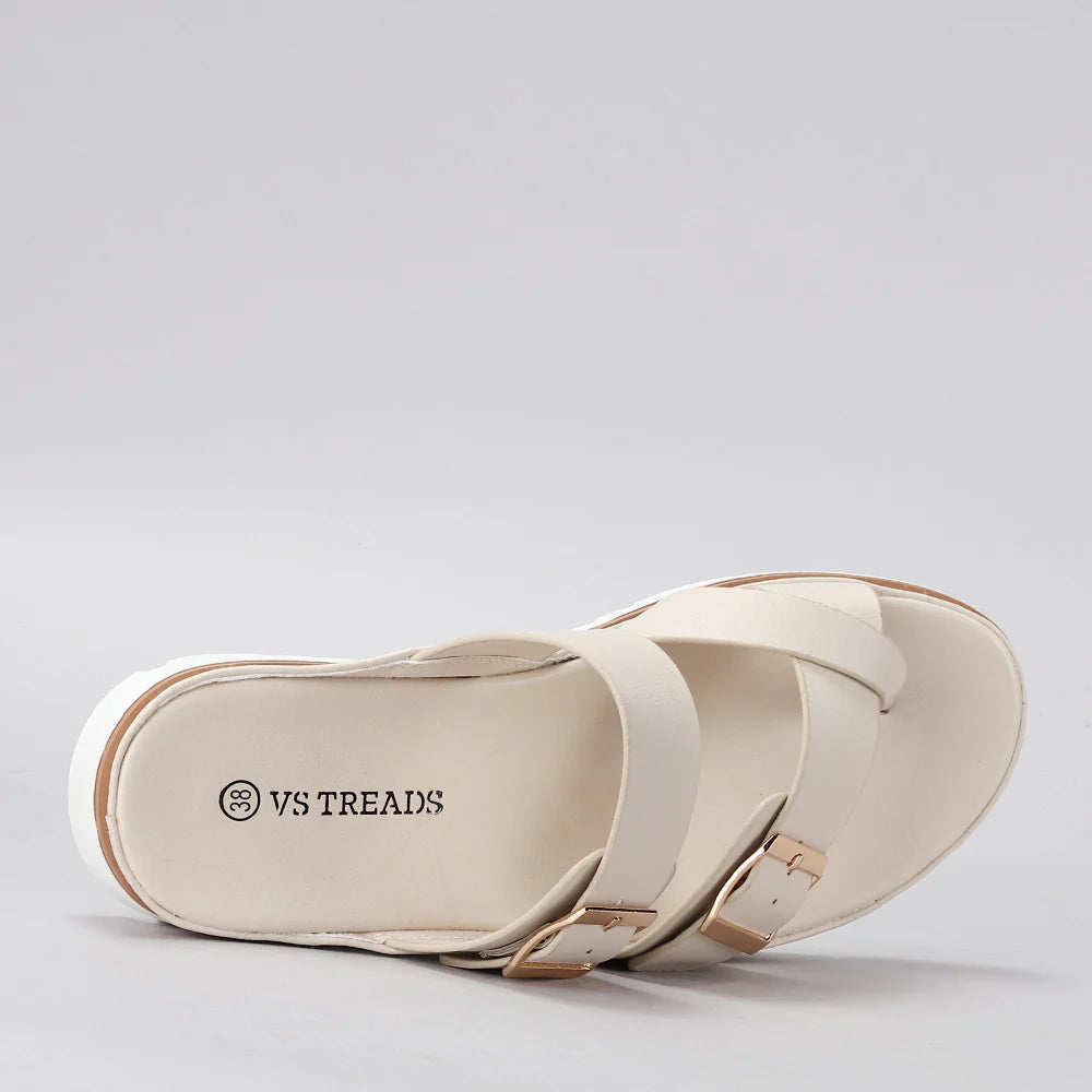 VS TREADS YEN BEIGE - Women Flats - Collective Shoes 