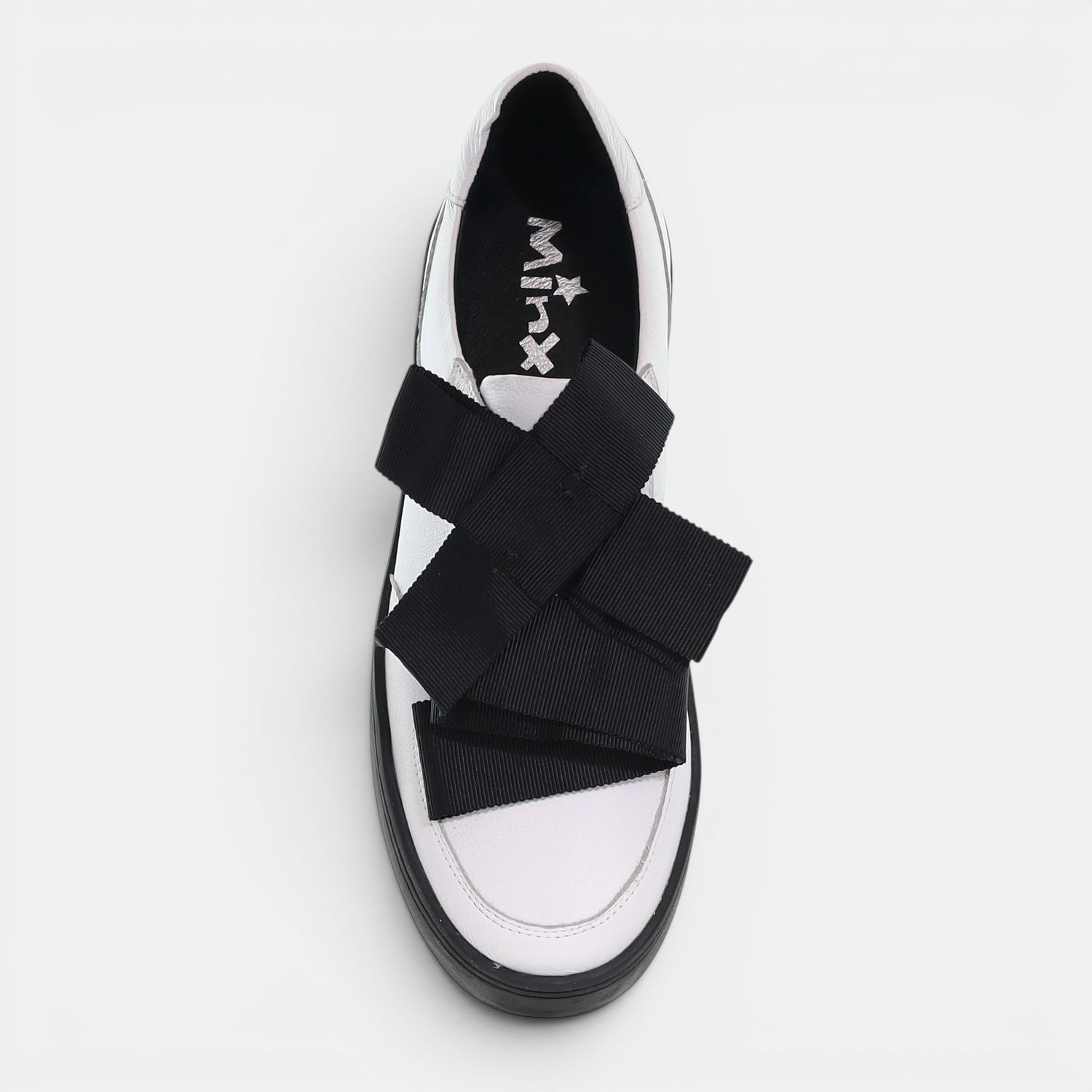 MINX YOKO WHITE BLACK RIBBON