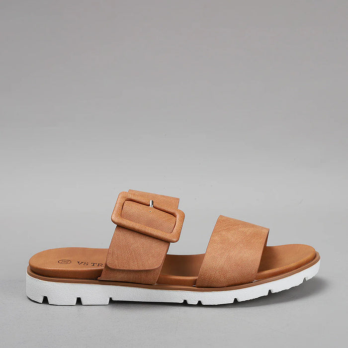 VS TREADS YOMAN TAN - Women Sandals - Collective Shoes 