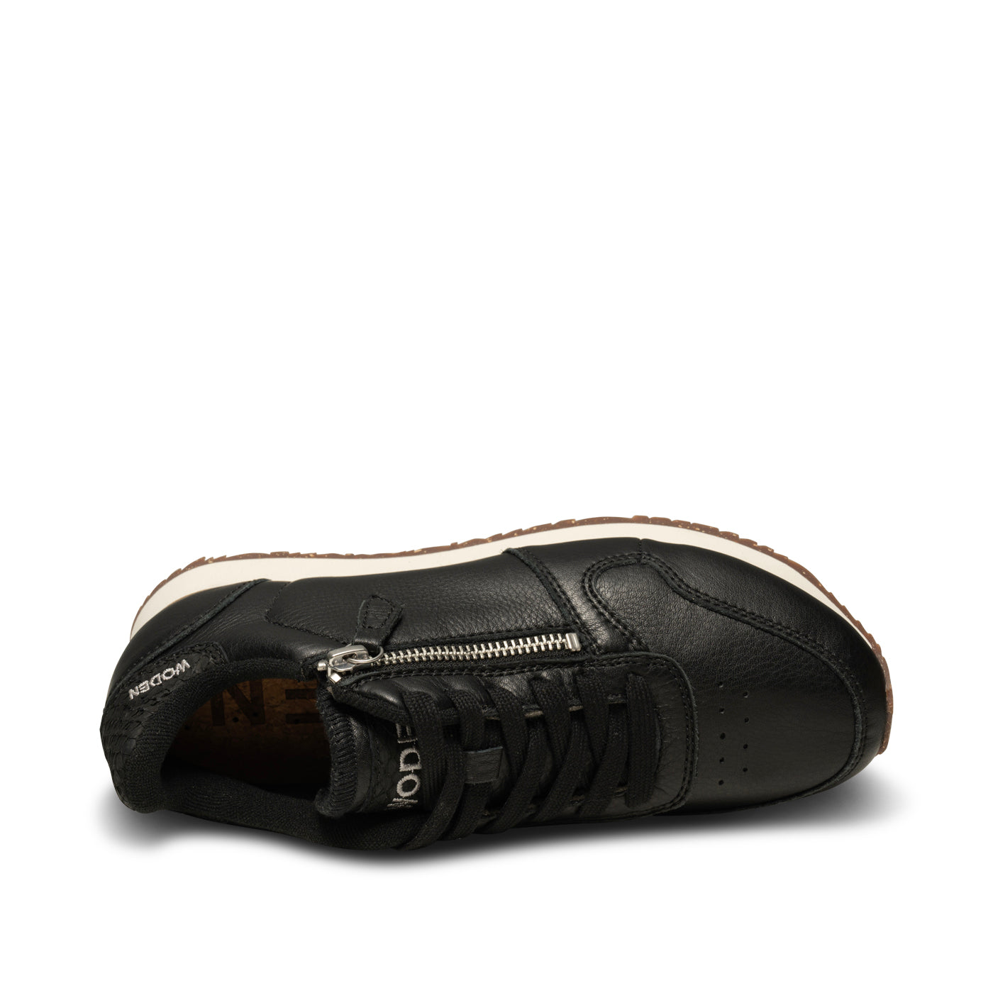 WODEN Ydun Leather Zipper Black - Women Sneakers - Collective Shoes 