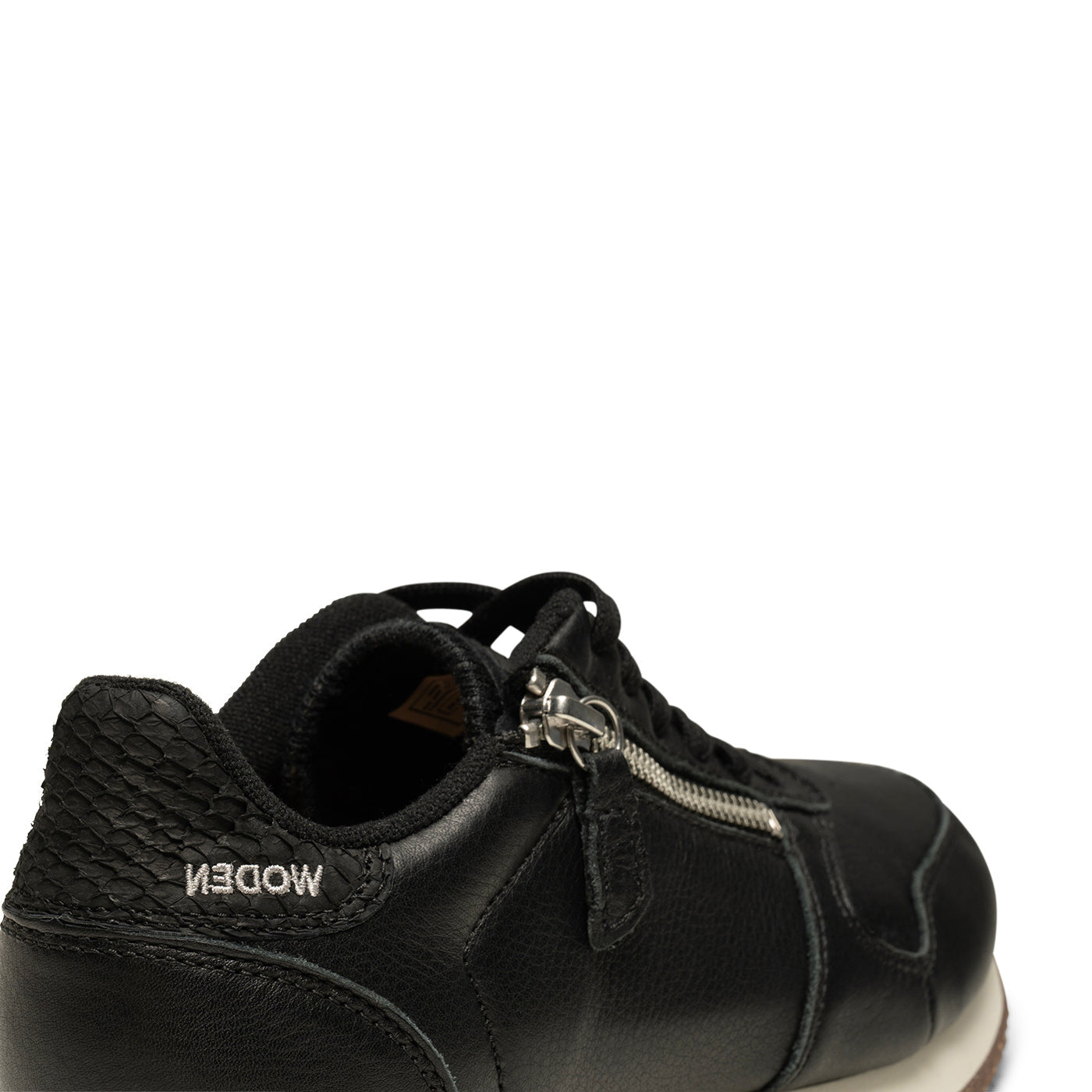 WODEN Ydun Leather Zipper Black - Women Sneakers - Collective Shoes 