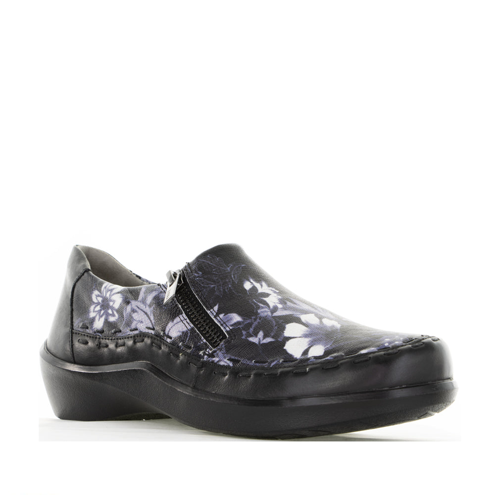 ZIERA ALAYANA BLACK FLOWER - Women Casuals - Collective Shoes 
