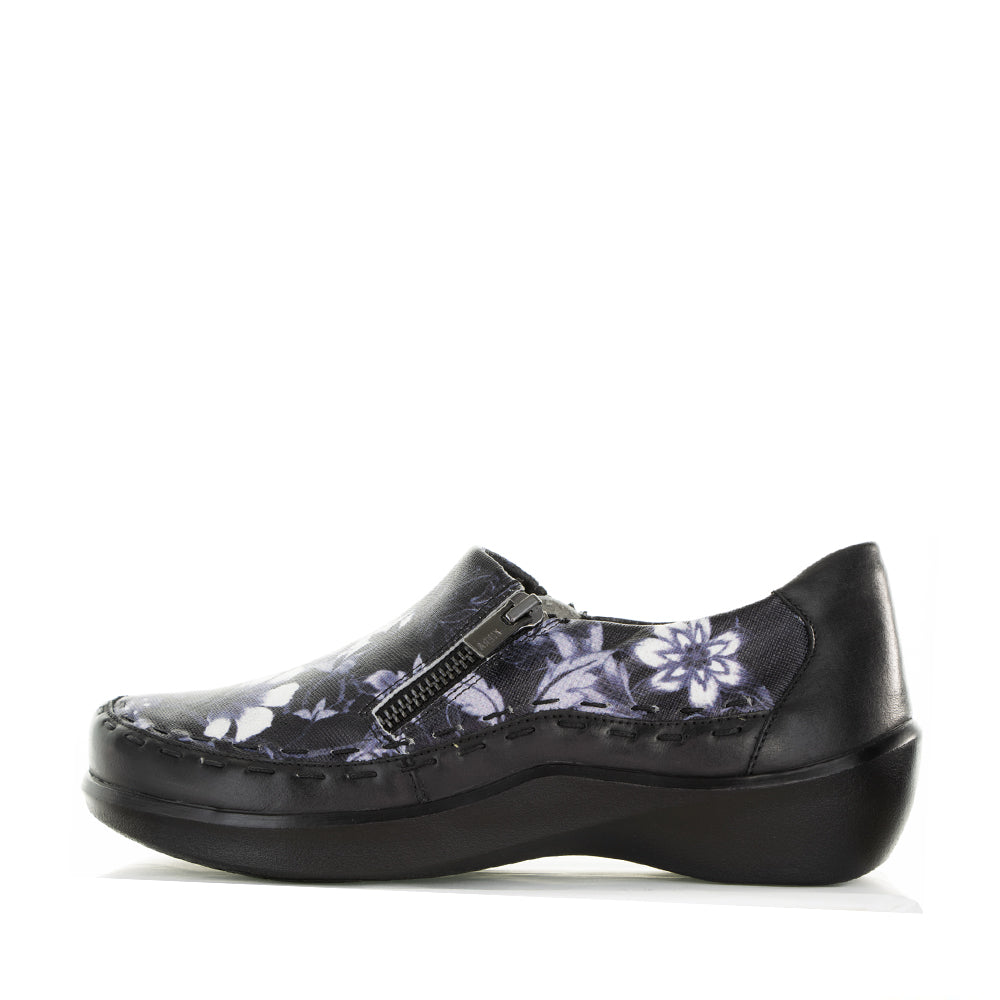 ZIERA ALAYANA BLACK FLOWER - Women Casuals - Collective Shoes 