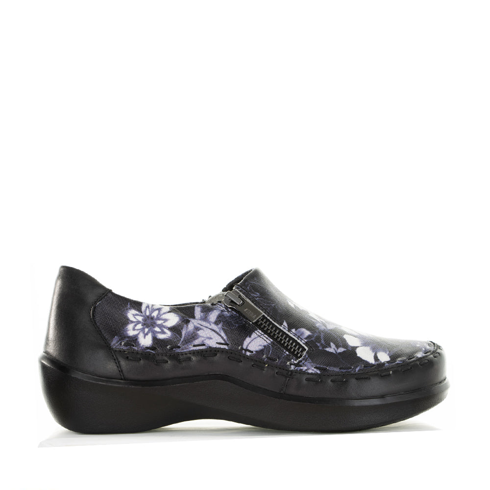 ZIERA ALAYANA BLACK FLOWER - Women Casuals - Collective Shoes 