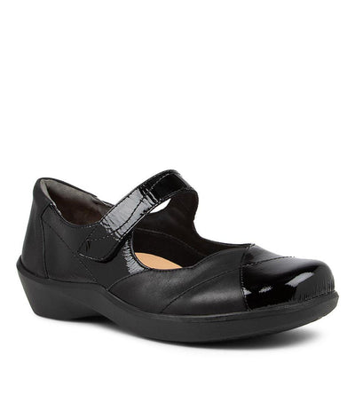 ZIERA ARIEL BLACK PATENT - Women Sandals - Collective Shoes 