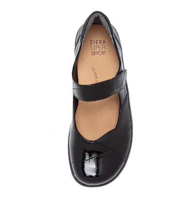 ZIERA ARIEL BLACK PATENT - Women Sandals - Collective Shoes 