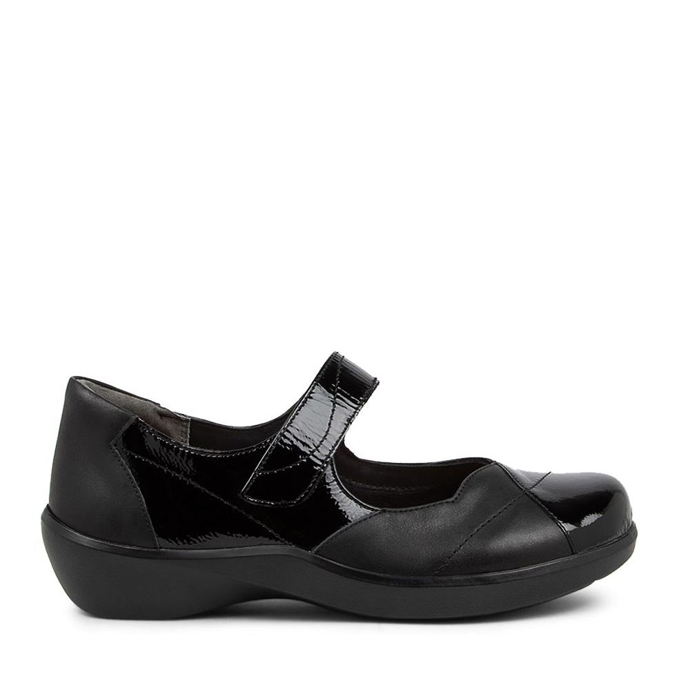 ZIERA ARIEL BLACK PATENT - Women Sandals - Collective Shoes 