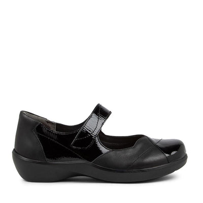 ZIERA ARIEL BLACK PATENT - Women Sandals - Collective Shoes 