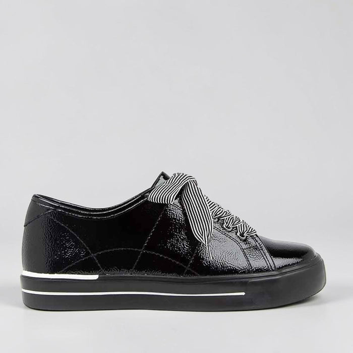 ZIERA ASHLEEN BLACK PATENT - Women sneakers - Collective Shoes 