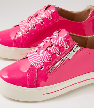 ZIERA AUDRY HOT PINK PATENT - Women sneakers - Collective Shoes 