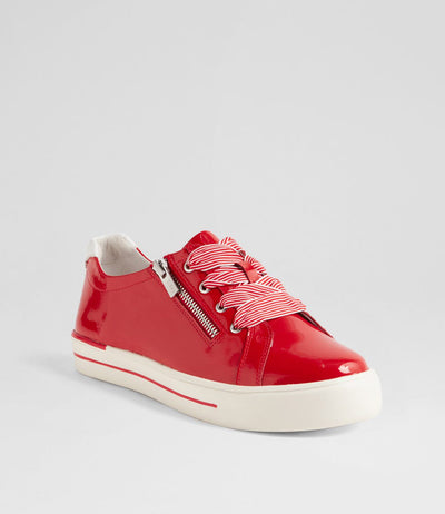 ZIERA AUDRY RED WHITE PATENT - Women sneakers - Collective Shoes 