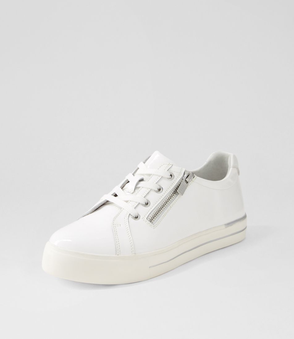 ZIERA AUDRY WHITE PATENT - Women sneakers - Collective Shoes 