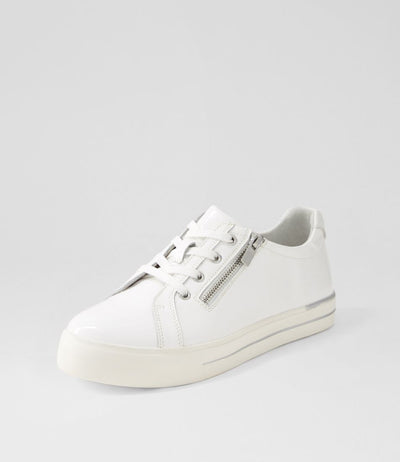 ZIERA AUDRY WHITE PATENT - Women sneakers - Collective Shoes 