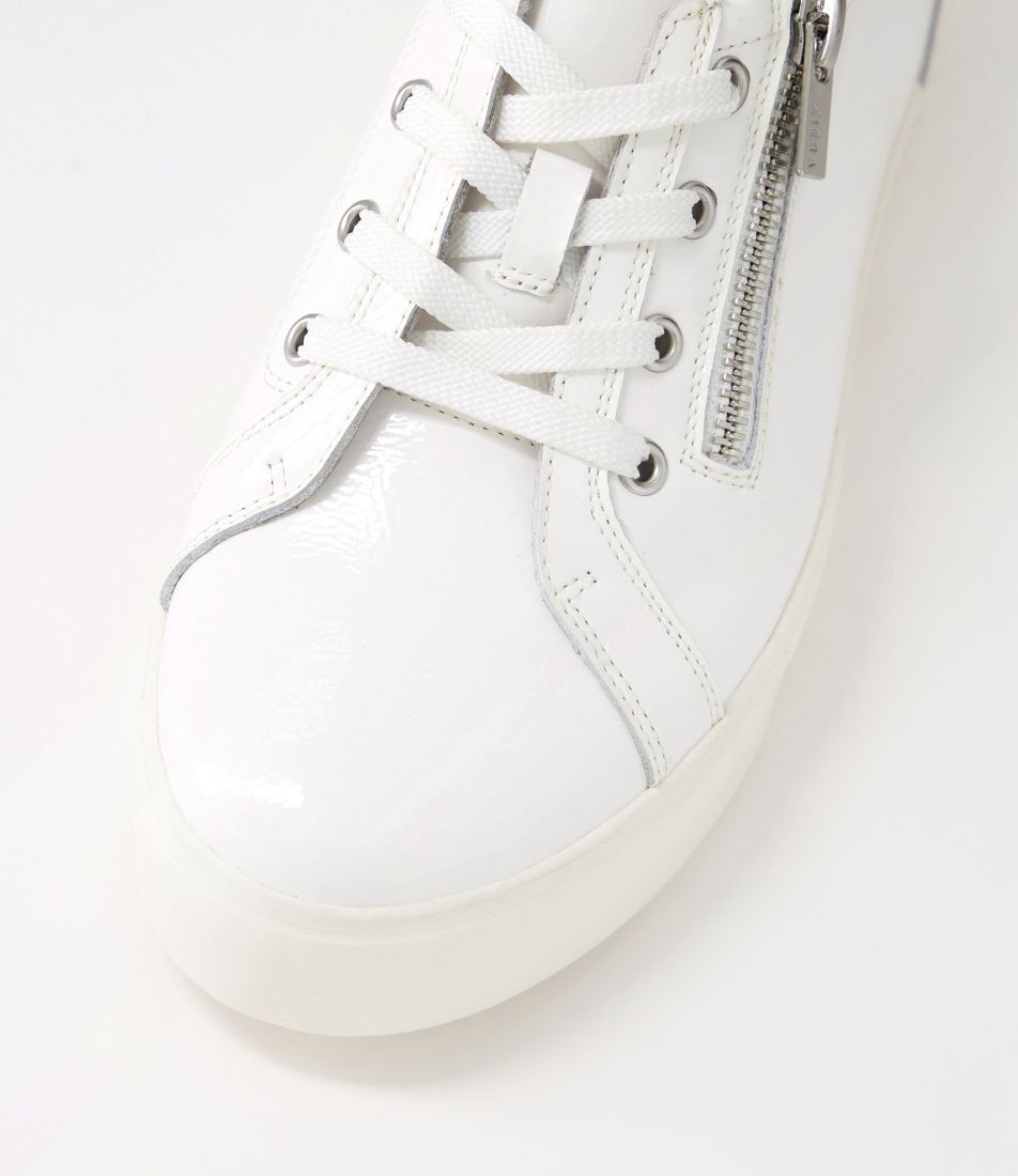 ZIERA AUDRY WHITE PATENT - Women sneakers - Collective Shoes 