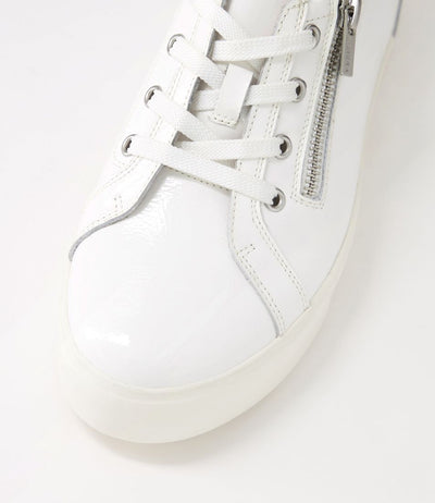 ZIERA AUDRY WHITE PATENT - Women sneakers - Collective Shoes 