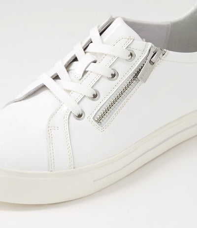ZIERA AUDRY WHITE PATENT - Women sneakers - Collective Shoes 
