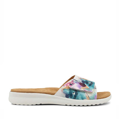 ZIERA BARLAD PANSY FLORAL - Women Slides - Collective Shoes 