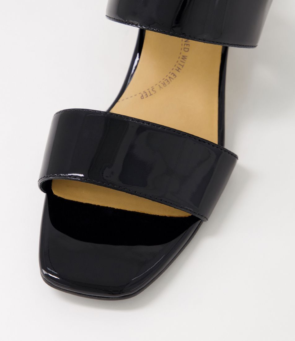 ZIERA CAITLAN BLACK PATENT - Women Sandals - Collective Shoes 