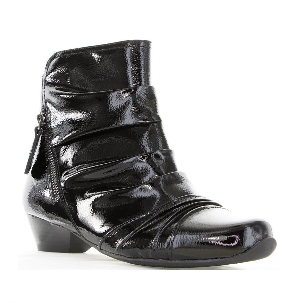 ZIERA CAMRYN BLACK PATENT - Women Boots - Collective Shoes 