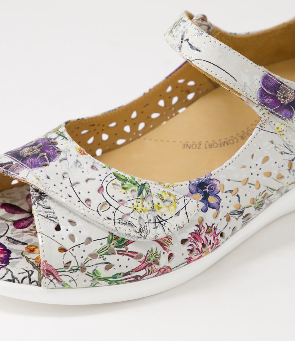 ZIERA DAFFODIL WHITE FIELDS - Women Sandals - Collective Shoes 