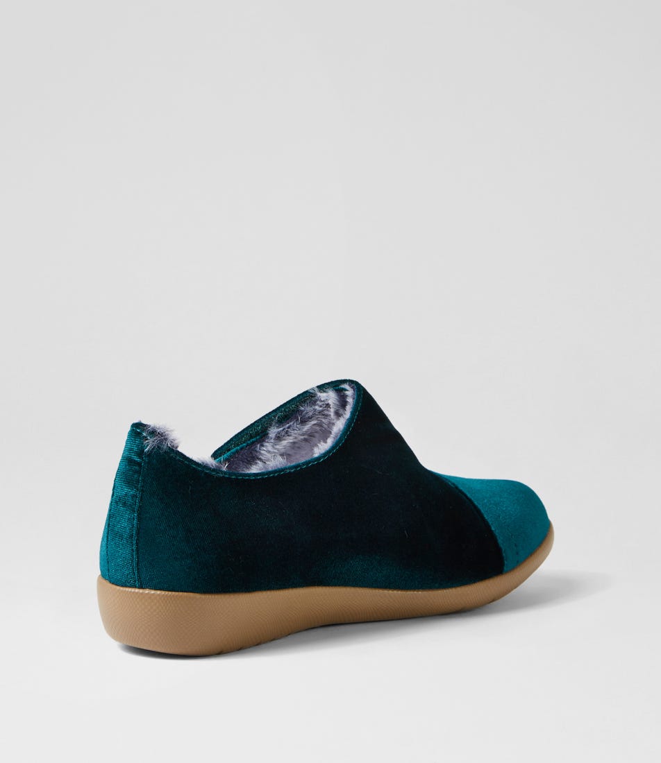 ZIERA FLISS EMERALD VELVET - Women Slip On - Collective Shoes 