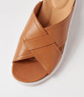 Load image into Gallery viewer, ZIERA IYOLO DK TAN - Women Slides - Collective Shoes 
