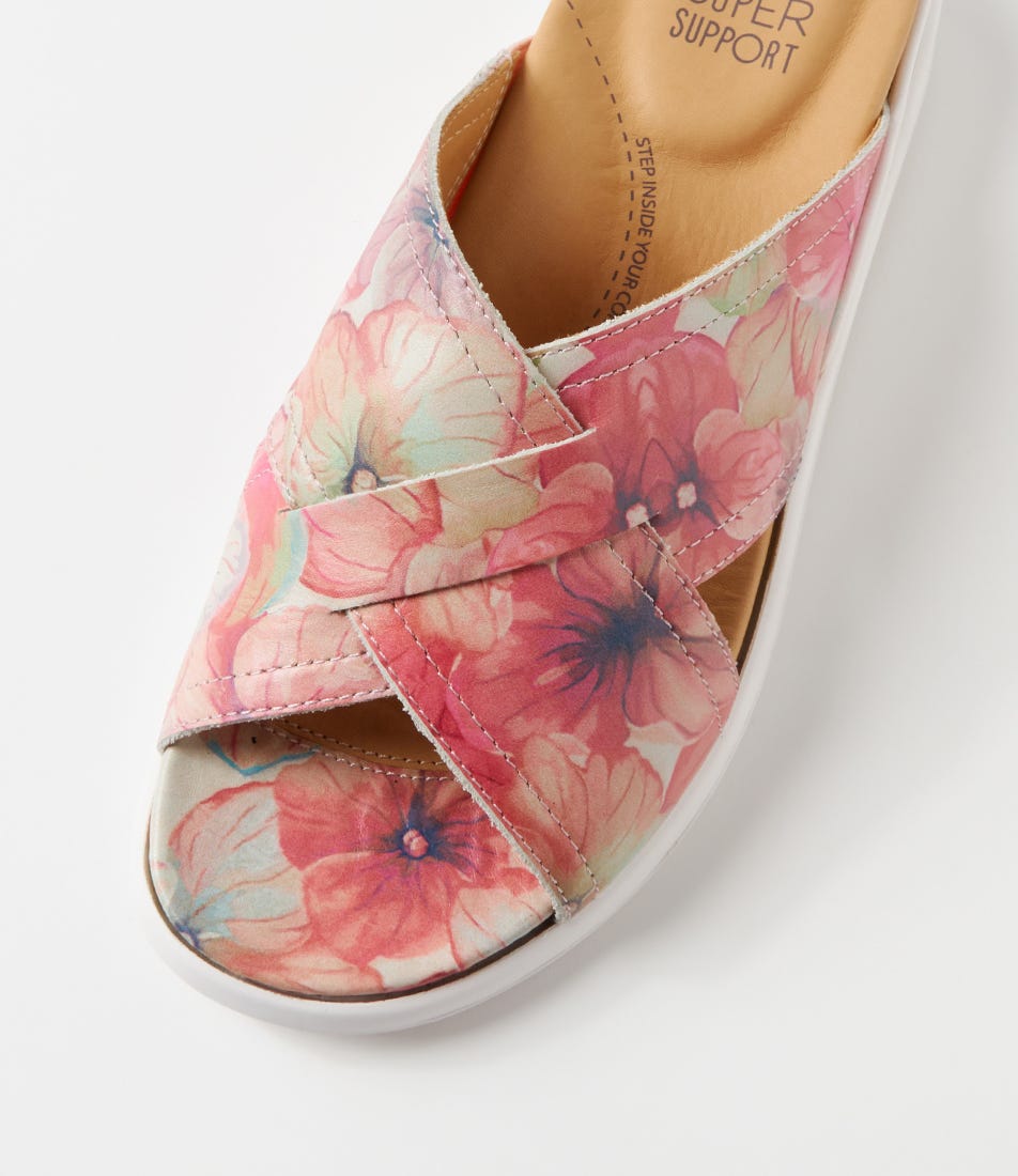 ZIERA IYOLO MELON FLOWER - Women Slides - Collective Shoes 