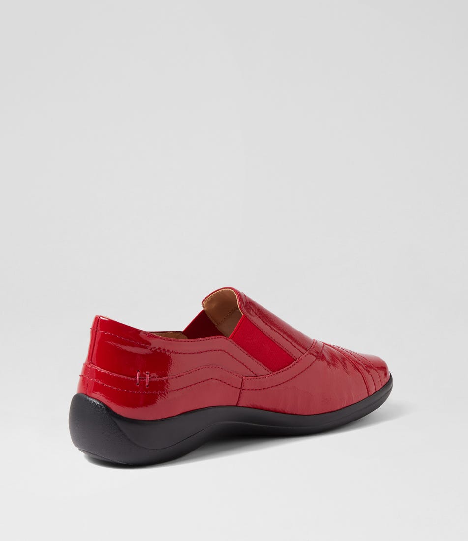 ZIERA JAVA DARK RED PATENT - Women Slip On - Collective Shoes 
