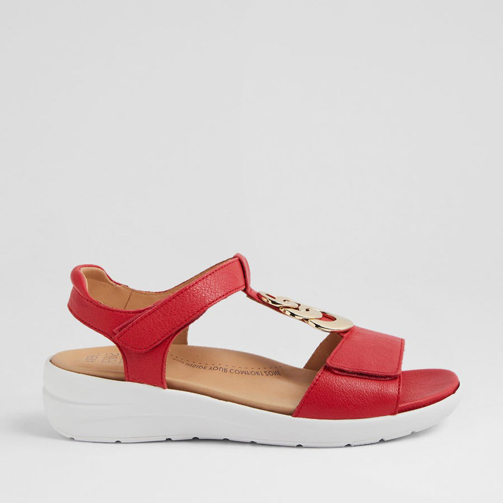 ZIERA NAVVON RED - Women Sandals - Collective Shoes 