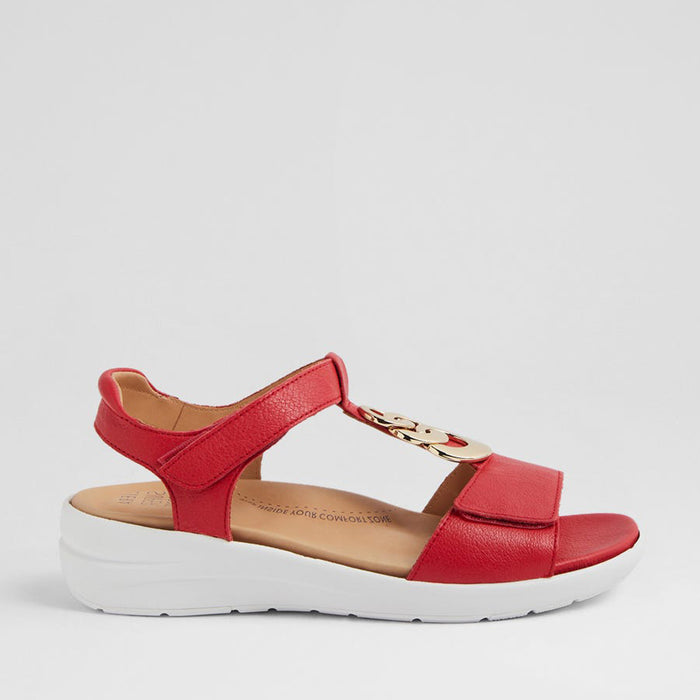 ZIERA NAVVON RED - Women Sandals - Collective Shoes 