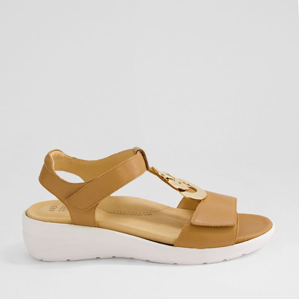 ZIERA NAVVON TAN - Women Sandals - Collective Shoes 