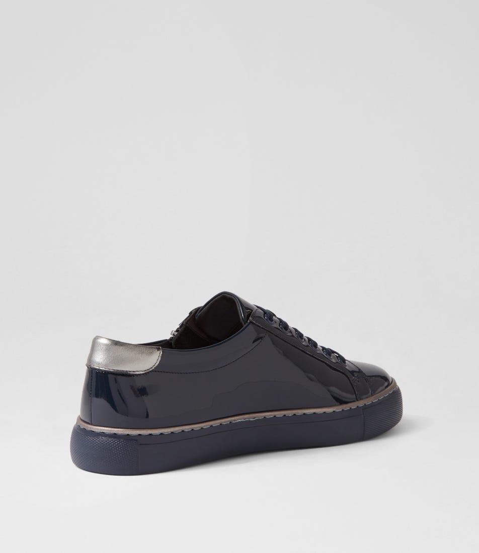 ZIERA PAMELA NAVY PEWTER PATENT - Women sneakers - Collective Shoes 