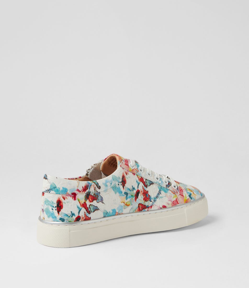 ZIERA PAMELA WHITE FLORAL EMBOSSED - Women sneakers - Collective Shoes 