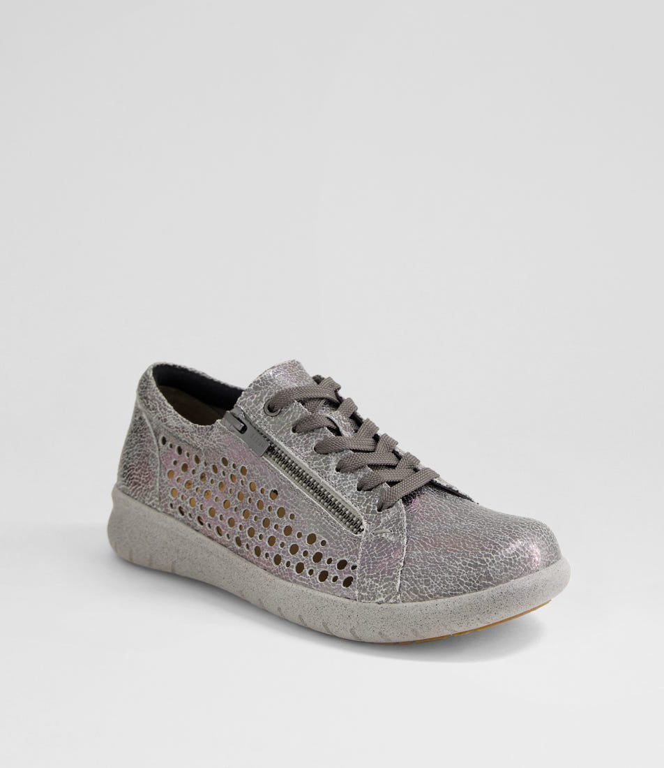 ZIERA SHOVO PEWTER CRACKLE - Women sneakers - Collective Shoes 