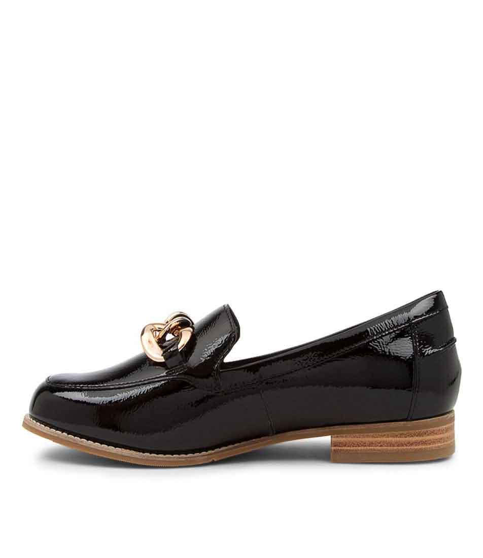 ZIERA TAMYA BLACK PATENT - Women Loafers - Collective Shoes 