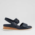 Load image into Gallery viewer, ZIERA VATCH DK NAVY - WHITE - Women Sandals - Collective Shoes 
