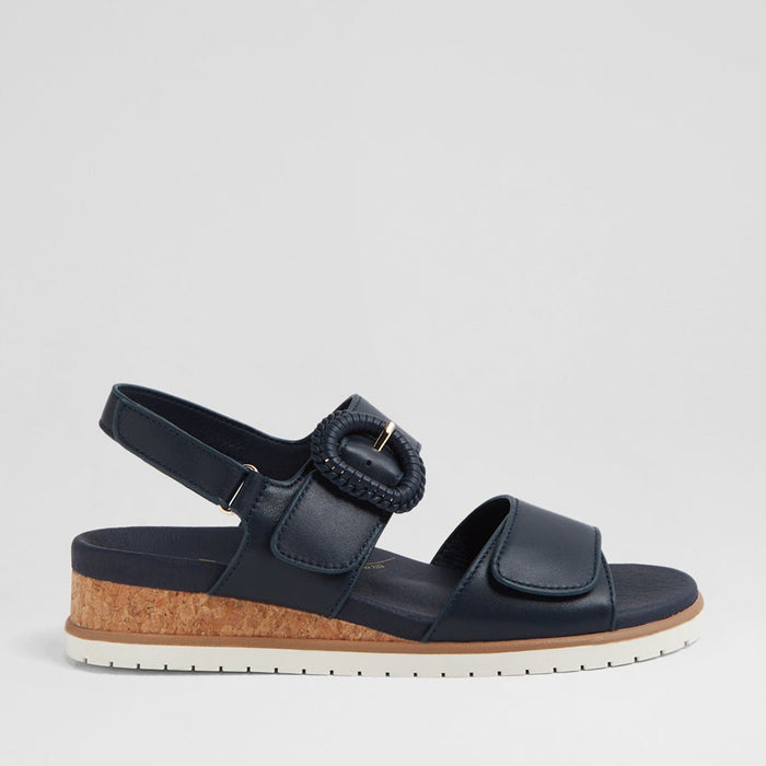 ZIERA VATCH DK NAVY - WHITE - Women Sandals - Collective Shoes 