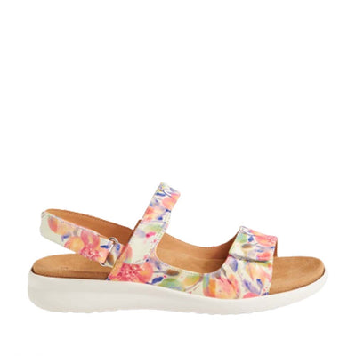 ZIERA BENJI ORANGE FLORAL - Women Sandals - Collective Shoes 