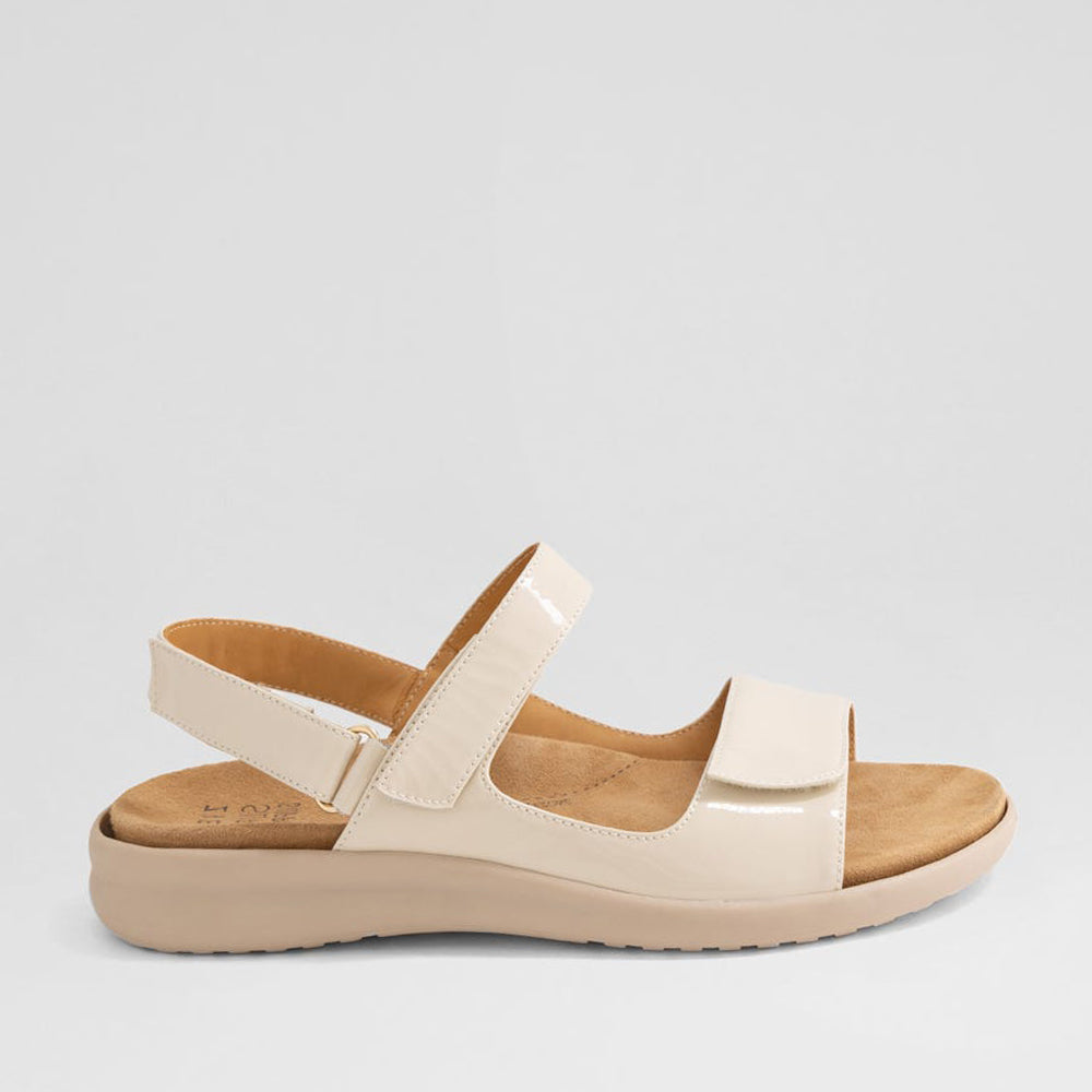 ZIERA BENJI VANILLA ALMOND PATENT - Women Sandals - Collective Shoes 