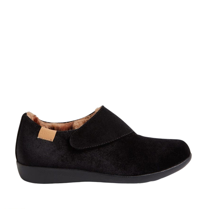 ZIERA FLISS BLACK VELVET - Women Slip On - Collective Shoes 