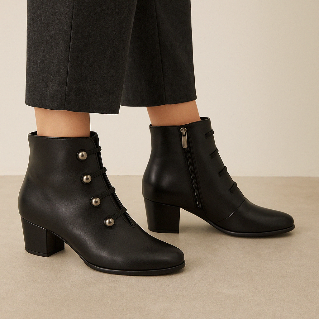 ZIERA GWION BLACK-BLACK - Women Boots - Collective Shoes 