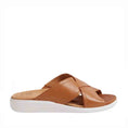 Load image into Gallery viewer, ZIERA IYOLO DK TAN - Women Slides - Collective Shoes 
