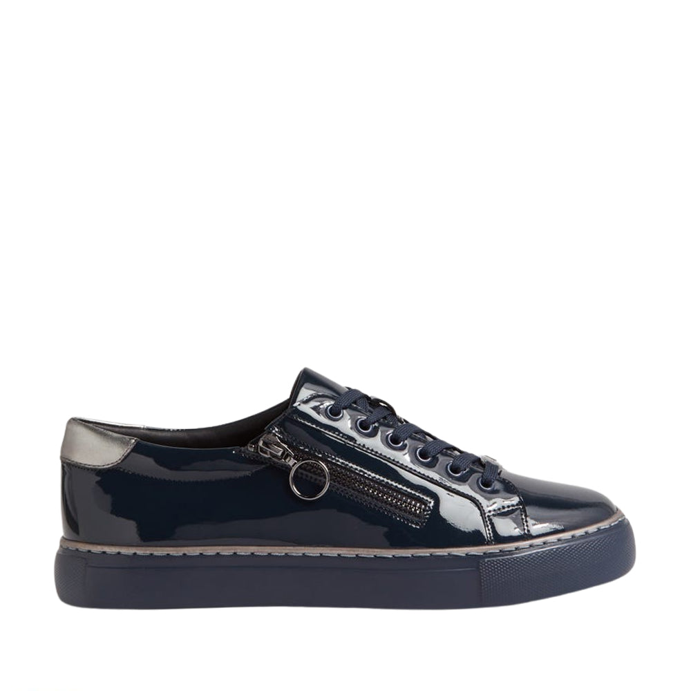 ZIERA PAMELA NAVY PEWTER PATENT - Women sneakers - Collective Shoes 