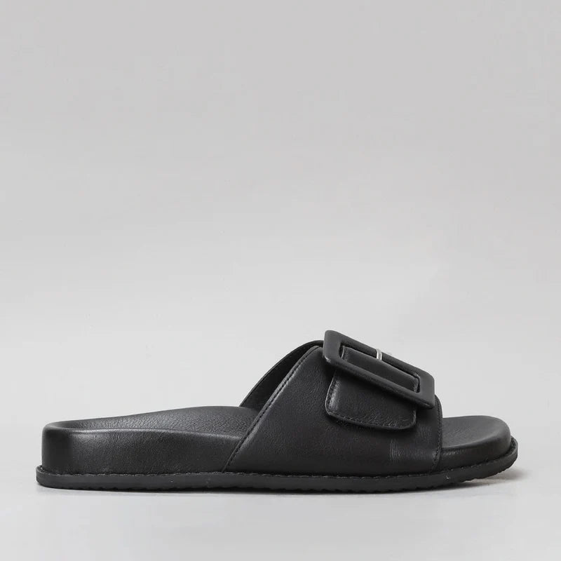 NAKED ARCHES  ZOLANDO BLACK - Women Slides - Collective Shoes 