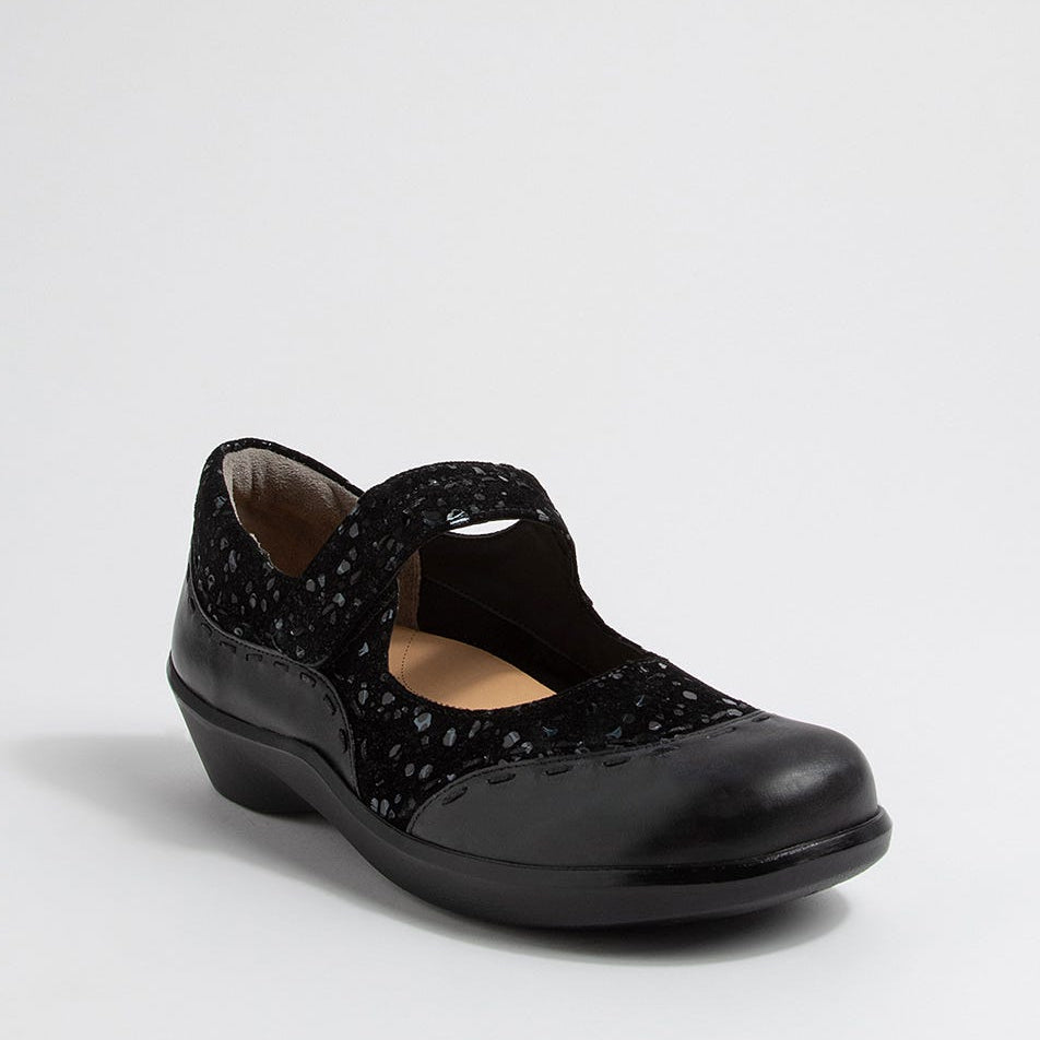 ZIERA GUMMIBEAR BLACK SPARKLEY - Women Sandals - Collective Shoes 