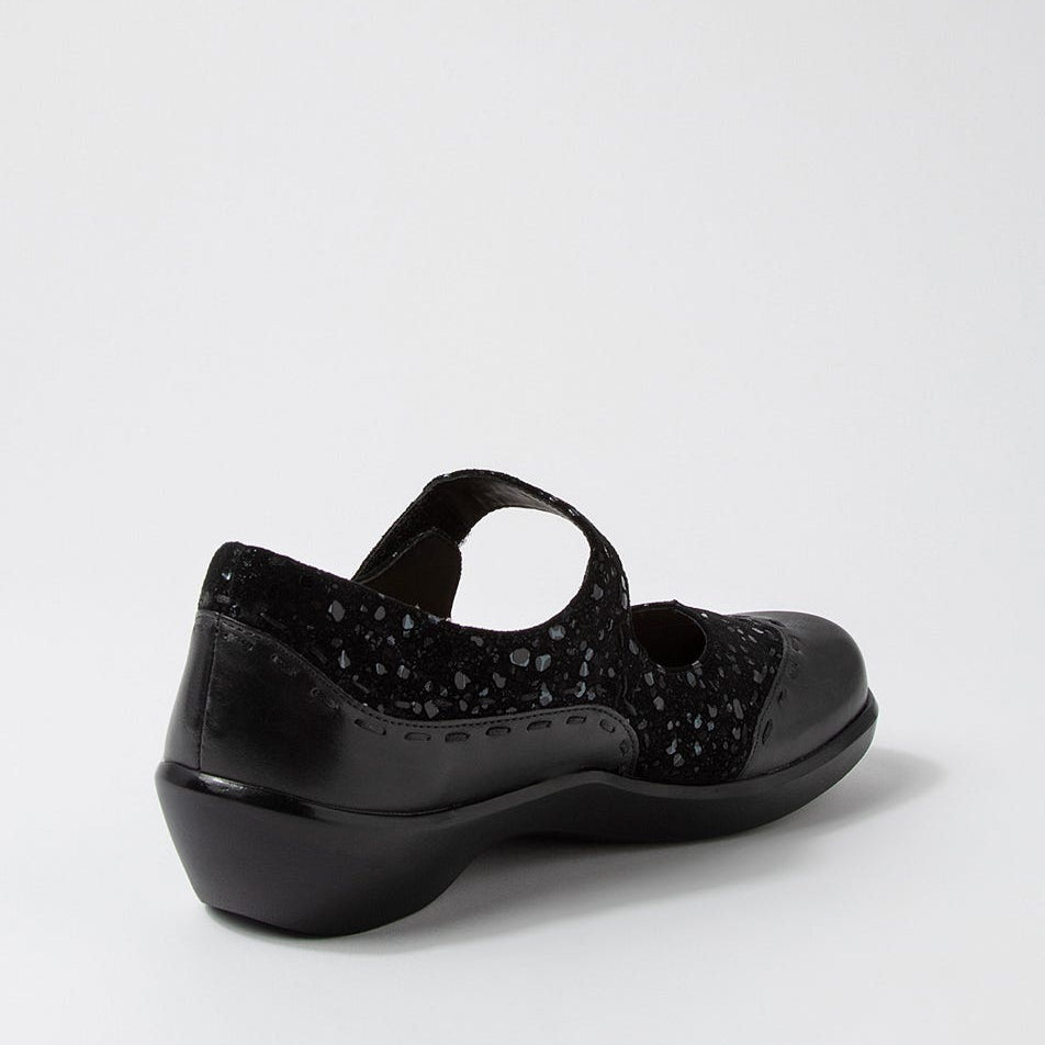 ZIERA GUMMIBEAR BLACK SPARKLEY - Women Sandals - Collective Shoes 