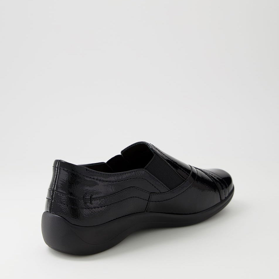 ZIERA JAVA BLACK PATENT - Women Casuals - Collective Shoes 